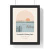 Personalised Grandad's Fishing Spot Print - framed Grandad's Fishing Spot print with a misty lake and peg 14