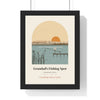 Personalised Grandad's Fishing Spot Print - autumn gold version for Grandad Dave