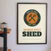 Personalised Grandad's Shed Print - on the wall