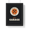 Personalised Grandad's Shed Print - framed charcoal Dad's Garage version