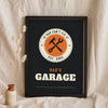 Personalised Grandad's Shed Print - charcoal Dad's Garage version