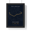Personalised Great North Run Print - framed night style Great North Run route print
