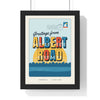 Personalised Greetings From Home Print - framed seaside postcard, Greetings from Albert Road