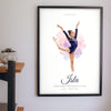 Personalised Gymnastics Print - on a bedroom wall