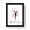 Personalised Gymnastics Print - ribbon version for a rhythmic gymnast