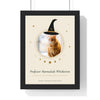 Personalised Halloween Cat Print - cream colourway with a long name