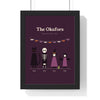 Personalised Halloween Family Portrait Print - framed plum costume family
