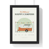 Personalised Happy Campers Caravan Print - sage family caravan version