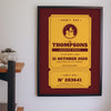 Personalised Haunted House Ticket Print - haunted house ticket print in a hallway