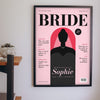 Personalised Hen Do Magazine Cover Print - on the wall at the hen weekend