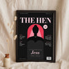Personalised Hen Do Magazine Cover Print - black THE HEN cover for a Liverpool hen do