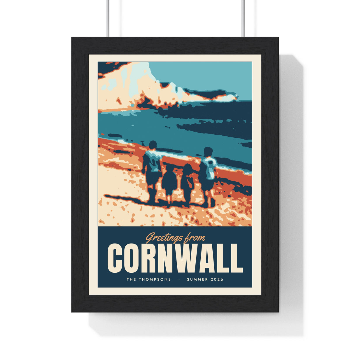 Personalised Holiday Photo Travel Poster - framed personalised holiday photo travel poster