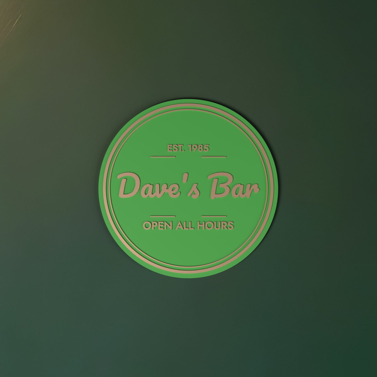 Personalised Home Bar Sign - another colour choice