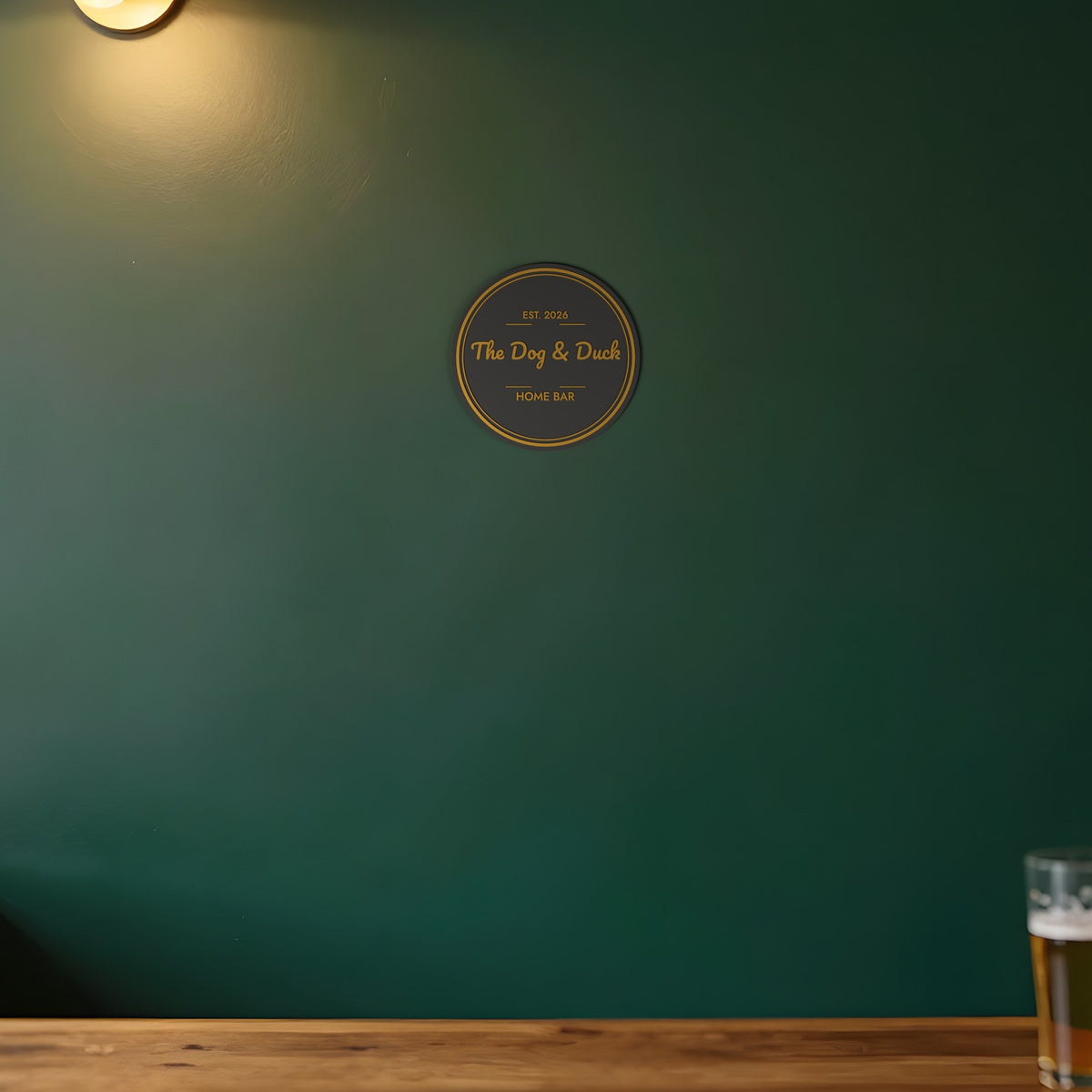 Personalised Home Bar Sign - shown at real size