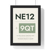 Personalised Home Postcode Print - framed sage offset postcode NE12 9QT