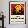 Personalised Horror Movie Family Poster - horror family poster on a hallway wall