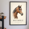 Personalised Horse Print - on the hallway wall