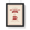 Personalised Hot Chocolate Station Sign Print - framed cream and red hot chocolate station sign print