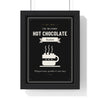 Personalised Hot Chocolate Station Sign Print - framed black and white version