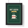 Personalised Hot Chocolate Station Sign Print - framed forest green hot cocoa bar version for grandparents