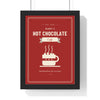 Personalised Hot Chocolate Station Sign Print - framed Christmas red version for Nanny's cafe