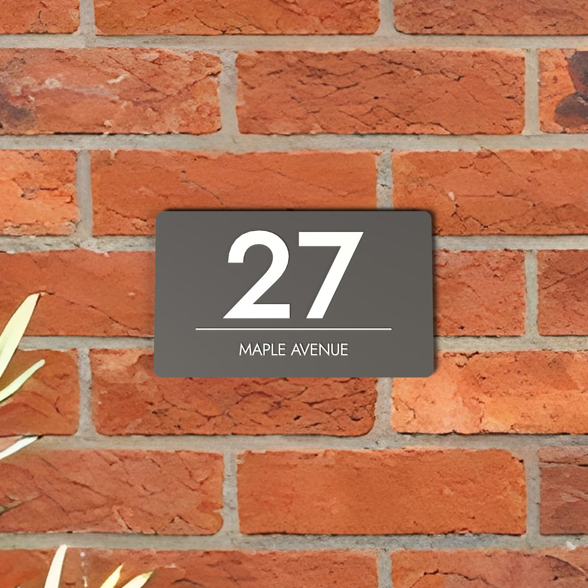 Personalised House Number Plaque - personalised house number plaque on the wall