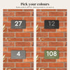 Personalised House Number Plaque - colour options