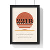 Personalised House Number Print - framed terracotta retro sun house number 221B