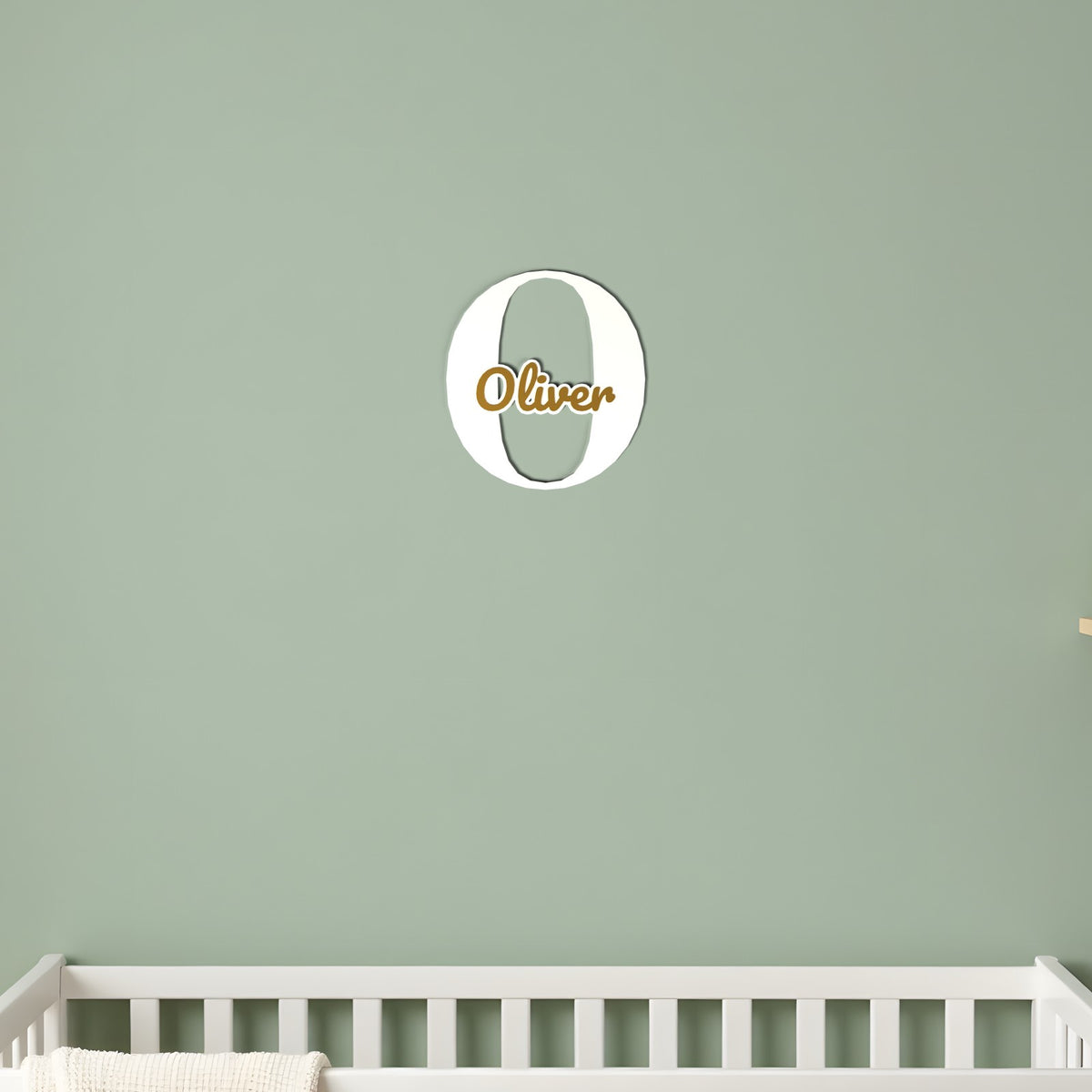 Personalised Initial Name Sign - shown at real size