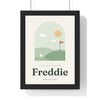 Personalised Kids Golf Print - framed sage kids golf print for Freddie, Future Club Champion
