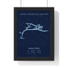 Personalised London Landmarks Half Marathon Print - framed night style London Landmarks Half Marathon route print