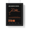 Personalised London Landmarks Half Marathon Print - framed stats style London Landmarks Half Marathon print with elevation profile