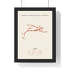 Personalised London Landmarks Half Marathon Print - framed minimal London Landmarks Half Marathon route print