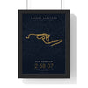 Personalised London Marathon Print - framed night style London Marathon route print