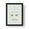 Personalised Luggage Tag Print - framed sage Edinburgh to Reykjavik version