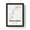 Personalised Manchester Marathon Print - framed street map Manchester Marathon route print with name and finish time