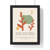 Personalised Matisse Cut-Out Family Print - framed terracotta and sage cut-out family print