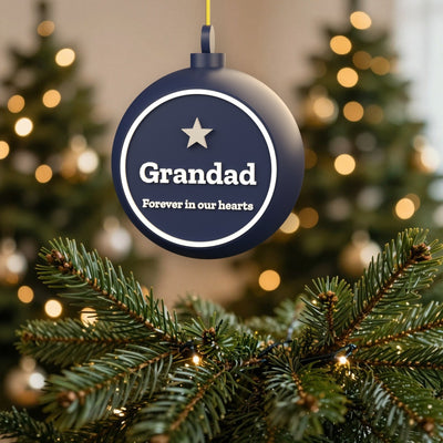 Personalised Memorial Bauble - personalised memorial bauble on the Christmas tree
