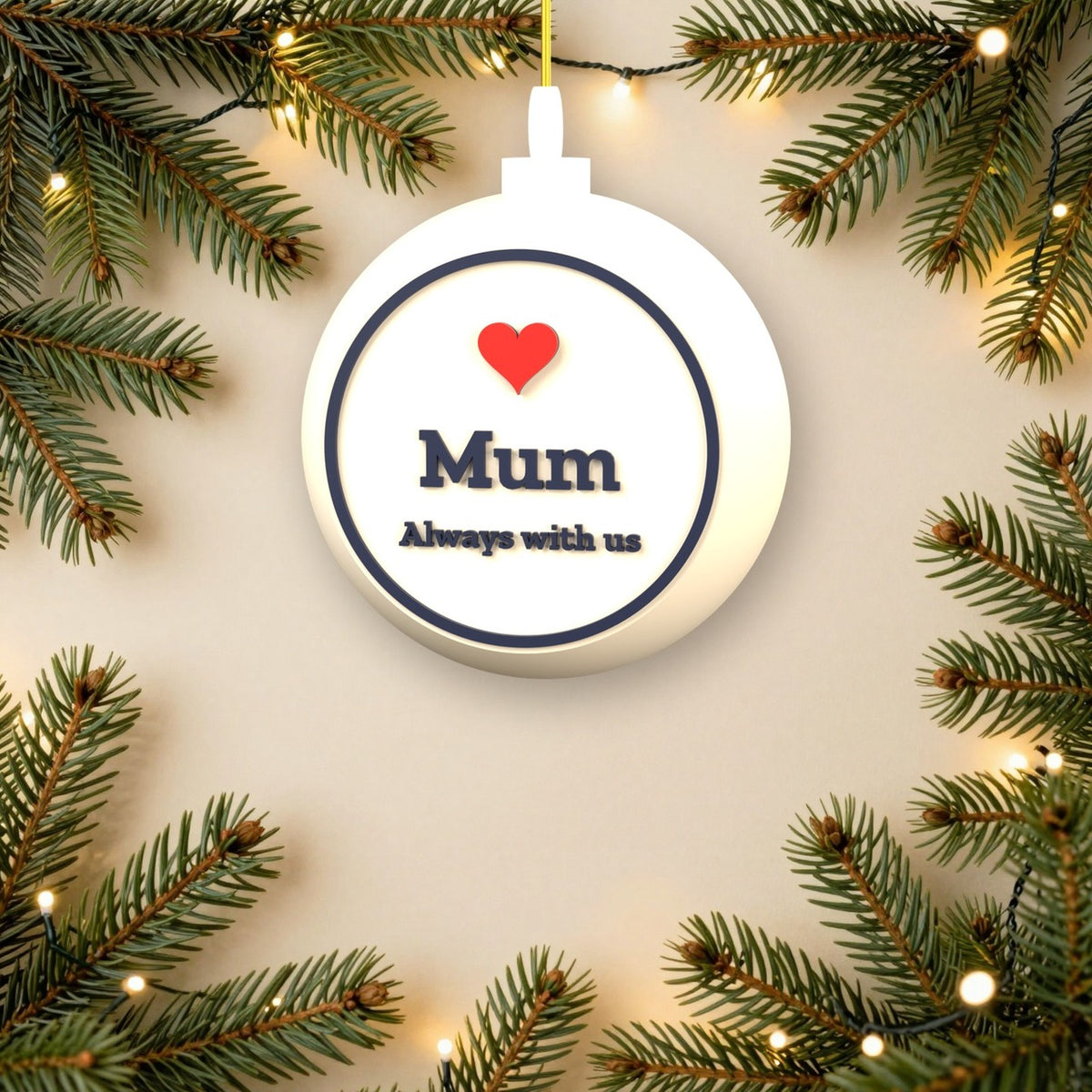 Personalised Memorial Bauble - another colour choice