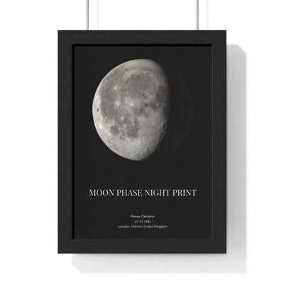 Personalised Moon Phase Birthday Gift Print - Poster Kingz - A5 (unframed) 5.8 × 8.3 in - 