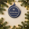 Personalised Mr & Mrs First Christmas Married Bauble - another colour choice