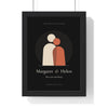 Personalised Mum and Daughter Print - framed black version