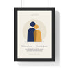 Personalised Mum and Daughter Print - navy and mustard Mum and Son version