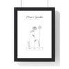 Personalised Nan's Garden Birth Flower Print - fine line Mum's Garden version