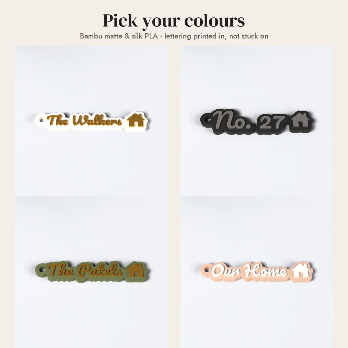 Personalised New Home Keyring - colour options