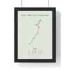 Personalised New York City Marathon Print - framed minimal New York City Marathon route print