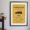 Personalised North Pole Express Ticket Print - golden ticket print on a child's bedroom wall