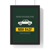 Personalised Number Plate Print - racing green classic saloon version