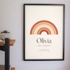 Personalised Nursery Name Print - rainbow name print on the nursery wall