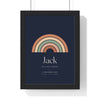 Personalised Nursery Name Print - framed midnight version